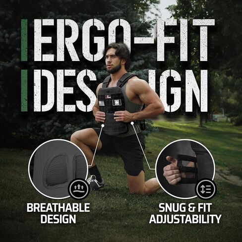 Amstaff Tactical Weighted Vest - Adjustable Weight Vests - Versatile Wearable Vest for Fitness Workouts, Strength and Endurance Training, Running in Kuwait