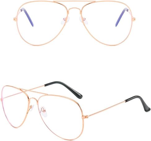 Classic Aviator Shortsighted Distance Glasses Metal Frame Clear Lens Myopia Glasses For Mens Womens in Saudi Arabia