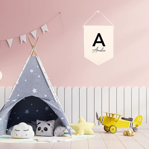 Andaz Press Hanging Wall Canvas Banner, Welcome To My Crib Canvas Tapestry Wall Hanging Banner for Baby Girl, Baby Boy, Kids Canvas Nursery Canvas Wall Decoration, Pennant Flag Wall Art Decor, 1-Pack in Saudi Arabia