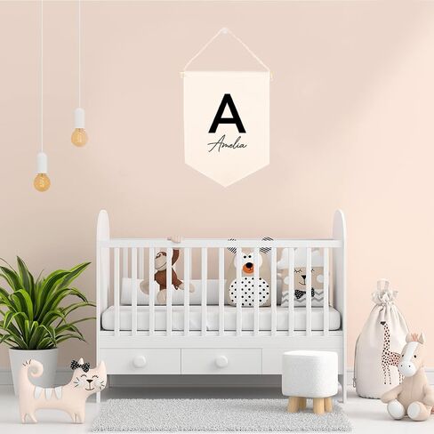 Andaz Press Hanging Wall Canvas Banner, Welcome To My Crib Canvas Tapestry Wall Hanging Banner for Baby Girl, Baby Boy, Kids Canvas Nursery Canvas Wall Decoration, Pennant Flag Wall Art Decor, 1-Pack in Saudi Arabia