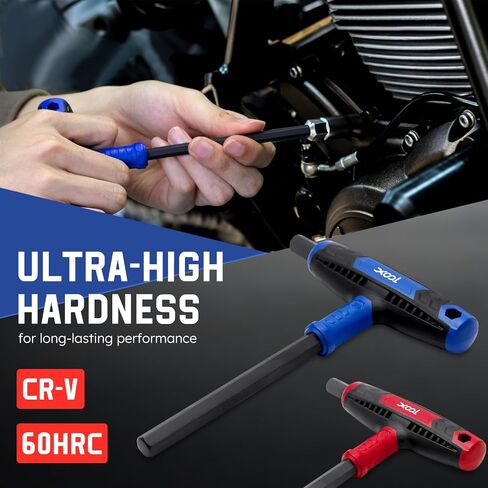 XOOL 14PCS T Handle Allen Wrench Set, Metric & SAE Hex Key Set, Long Arm Hex Key Wrench Set with Portable Organizer in Kuwait
