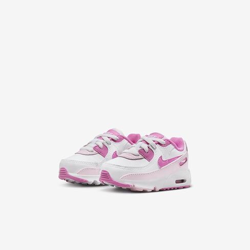 Nike Air Max 90 LTR Baby/Toddler Shoes (FZ3557-100, White/Pink Foam/Playful Pink) in Saudi Arabia