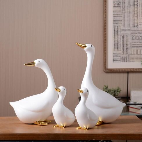 Duck Statue Decor Animal Gifts Figurine Modern Sculpture Home Ornament Table Centerpiece Crafts Polyresin Arts 7.9inch in Saudi Arabia