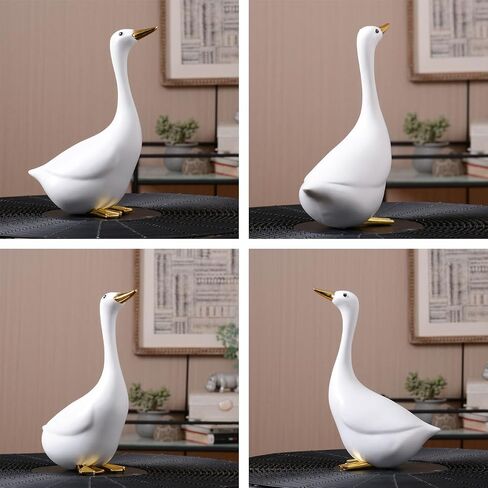 Duck Statue Decor Animal Gifts Figurine Modern Sculpture Home Ornament Table Centerpiece Crafts Polyresin Arts 7.9inch in Saudi Arabia