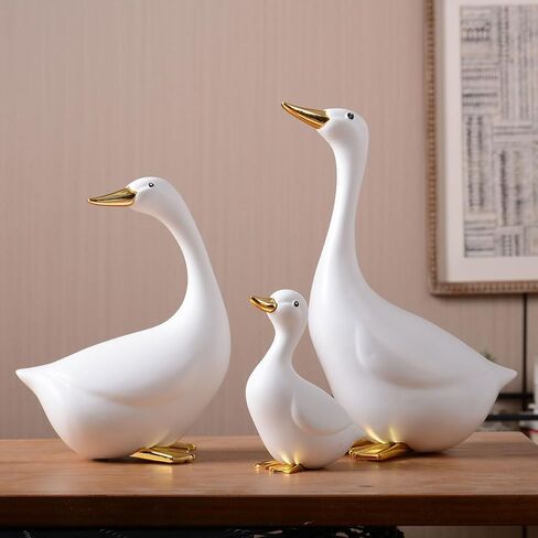 Duck Statue Decor Animal Gifts Figurine Modern Sculpture Home Ornament Table Centerpiece Crafts Polyresin Arts 7.9inch in Saudi Arabia