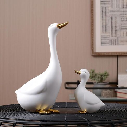 Duck Statue Decor Animal Gifts Figurine Modern Sculpture Home Ornament Table Centerpiece Crafts Polyresin Arts 7.9inch in Saudi Arabia