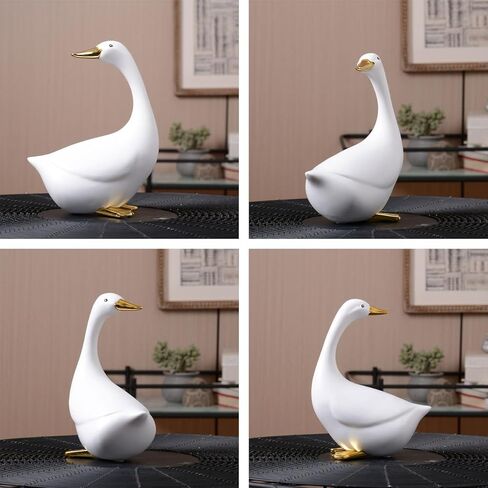 Duck Statue Decor Animal Gifts Figurine Modern Sculpture Home Ornament Table Centerpiece Crafts Polyresin Arts 7.9inch in Saudi Arabia