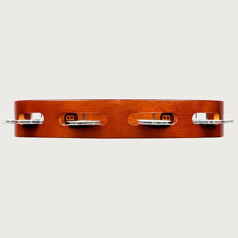 Meinl Percussion Traditional Goatskin Headed Wood Tambourine with Aluminum Jingles, Double Row — NOT Made in China — for All Musicians, 2-Year Warranty (TAH2A-AB) in Saudi Arabia