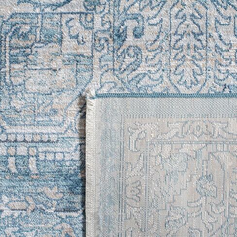 SAFAVIEH Victoria Collection Runner Rug - 2'2" x 6', Blue & Grey, Vintage Traditional Distressed Design, Non-Shedding & Easy Care, Ideal for High Traffic Areas in Living Room, Bedroom (VIC932F) in Saudi Arabia