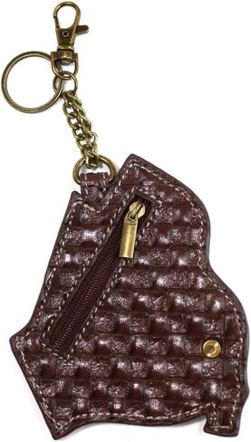Chala Rock Star Guitar Key Chain Coin Purse Leather Bag Fob Charm New in Saudi Arabia