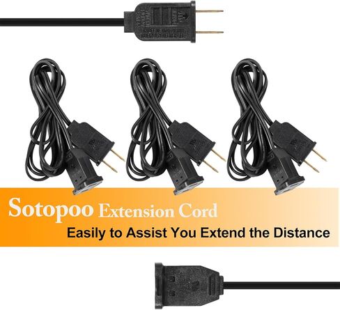 3 Pack Green Extension Cord 6 Feet 2 Prong Extension Cord for Christmas Lights Waterproof with 2 Pole Brass Straight Blades Polarized Plug, for Connect/Extend Christmas Light Indoor Outdoor (18Ft) in Saudi Arabia