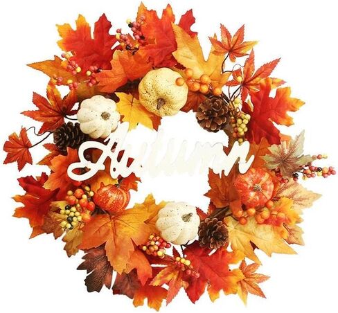 Green Eucalyptus Wreaths 20 Inches Front Door Wreath White Berries Welcome Sign Round Artificial Wreath Outdoor Porch Grapevine Farmhouse Greenery Wreaths for All Seasons Spring Summer Fall Winter in Saudi Arabia