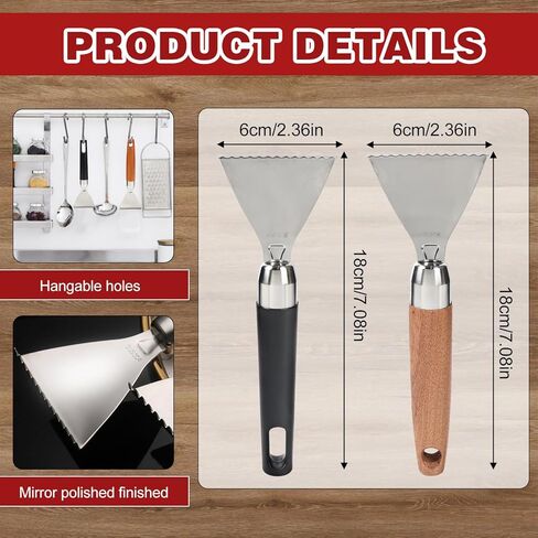 2Pcs Stainless Steel Sharp Durable Fish Scale Remover, 304 Stainless Steel Fish Scale Remove, Portable Fish Scale Remover, Quick Fish Descaler Tool for Chef and Home Cooks Fish Cleaning Tools in Kuwait