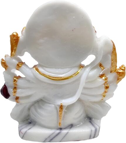 GLOOKS Panchmukhi Hanuman Marble Dust Statue Bajrangbali Idol for Home in Saudi Arabia