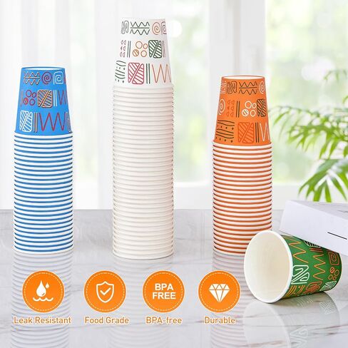 500 Pack 5oz Paper Cups, Colorful Disposable Paper Cups, Mini Mouthwash Cups, Small Paper Cups for Parties, Picnics, Barbecues, Travel and Events in Saudi Arabia
