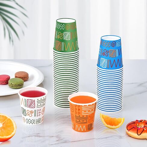 500 Pack 5oz Paper Cups, Colorful Disposable Paper Cups, Mini Mouthwash Cups, Small Paper Cups for Parties, Picnics, Barbecues, Travel and Events in Saudi Arabia