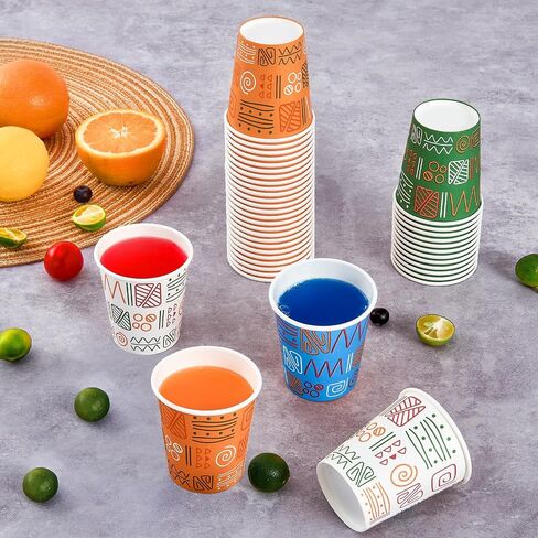 500 Pack 5oz Paper Cups, Colorful Disposable Paper Cups, Mini Mouthwash Cups, Small Paper Cups for Parties, Picnics, Barbecues, Travel and Events in Saudi Arabia