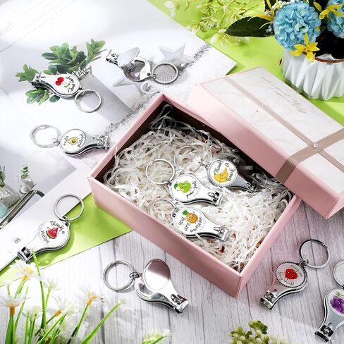 روشتيا 30 قطعة سلسلة مفاتيح ملهمة لقص الأظافر مع اقتباسات تحفيزية لتقدير هدية الشكر (الفاكهة) in Kuwait