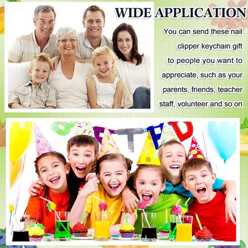 روشتيا 30 قطعة سلسلة مفاتيح ملهمة لقص الأظافر مع اقتباسات تحفيزية لتقدير هدية الشكر (الفاكهة) in Kuwait