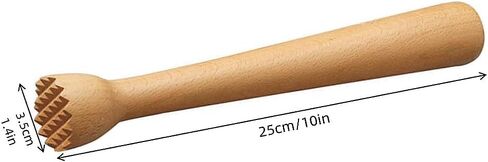 POFUIERKN Wooden Cocktail Muddler 10inch Long Muddler Cocktail Muddler Wood Bar Muddler Ice Crusher Bar Accessory for Making Cocktails and Juice Drinks Tools in Saudi Arabia