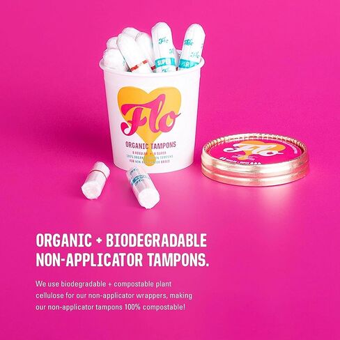 Here we Flo Regular & Super No Applicator Cotton Tampons, 16 CT in Saudi Arabia