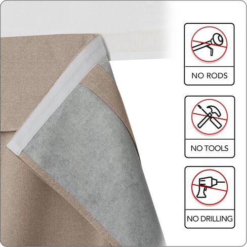 RYB HOME 100% Blackout French Door Linen Curtain for Glass Door Window, Light Blocking Privacy Door Window Drapes for Front Tricia Door Lightweight Tie up Shade, W 26 x L 72, Mocha, 1 Panel in Saudi Arabia