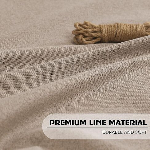 RYB HOME 100% Blackout French Door Linen Curtain for Glass Door Window, Light Blocking Privacy Door Window Drapes for Front Tricia Door Lightweight Tie up Shade, W 26 x L 72, Mocha, 1 Panel in Saudi Arabia