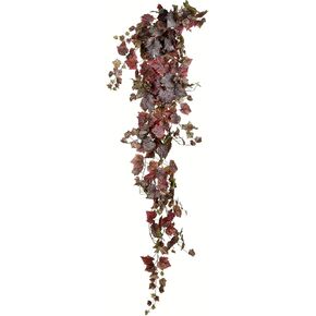 Vickerman Everyday 6' Artificial Burgundy Grape Leaf IvyHanging Bush - Faux Indoor Hanging Plant Bush - Greenery for Home Or Office Decor - Maintenance Free