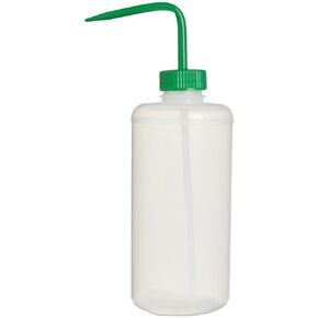 SP Bel-Art Narrow-Mouth 1000ml (32oz) Polyethylene Wash Bottles; Blue Polypropylene Cap, 38mm Closure (F11615-1000), Transculent (Pack of 4)