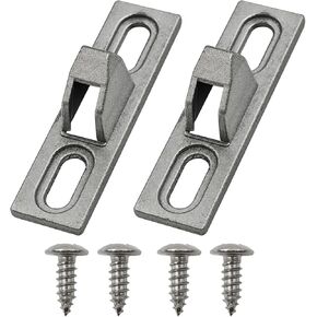 2PCS Sliding Door Keeper Patio Sliding Door Keeper Sliding Door Latch Replacement with Mounting Screws for All Kinds of Sliding Patio Doors (Silver)