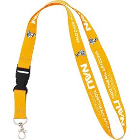 Desert Cactus Northern Arizona University NAU Lumberjacks Car Keys ID Badge Holder Lanyard Keychain Detachable Breakaway Snap Buckle (Yellow)