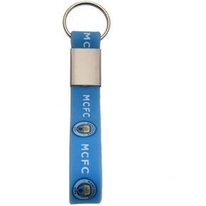 Manchester City FC Silicone Keyring (One Size) (Blue)
