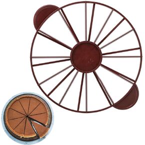 Cake Portion Marker, Cake Divider Round Cake Slice Pie Slicer Marker Round 10 or 12 Piece Cake Slice Marker Double Sided Cake Portion Marker Equal Portion Cutter Bread (Dark red (coffee), 126g (280))