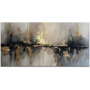 Wall Art for Living Room Abstract Cityscape Painting Modern City Canvas Print Home Office Decor
