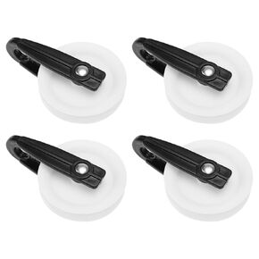 4Pcs Nylon Clothesline Pulley 2-1/2" Diameter Nylon Pulley Clothes Puller Pulley Rope Wire Outdoor Pulley