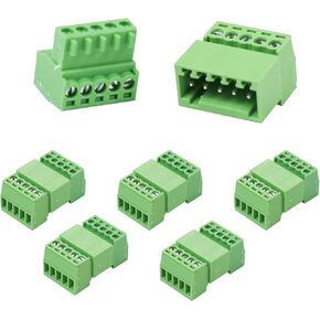 5Set 4P 2.54mm الملعب المسمار محطة كتلة موصل قابل للتوصيل، موصل سريع قابل للتوصيل للذكور والإناث لـ 28-16AWG (5Set 4P) in Kuwait