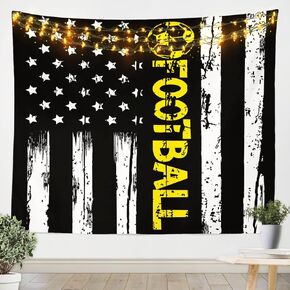 Erosebridal Football Tapestry for Boys Kids Basketball Wall Tapestry Sports Tapestries 59x82 Fire and Ice Wall Hanging,Rugby Soccer Tapestry Girls Teens Ball Game Wall Tapestry Sport Theme Room Decor