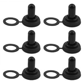 12mm Rubber Electrical Toggle Switch Cover All-Weather Protective Cover Toggle Switch Cover Toggle Switch with Cover for Most Toggle Switches 6PCS