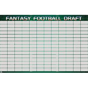 Trends International Fantasy Football Draft Wall Poster, 22.375" x 34", Unframed Version