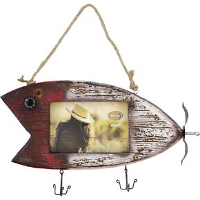 Rustic Fishing Lure Barnwood Picture Frame 4" X 6" Photo