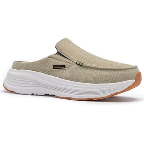 OrthoComfoot Men's Orthopedic Slip-On Loafers Walking Shoes: Casual Comfortable Arch Support Slippers for Plantar Fasciitis, Soft Canvas Orthotic Shoes for Foot and Heel Pain Relief