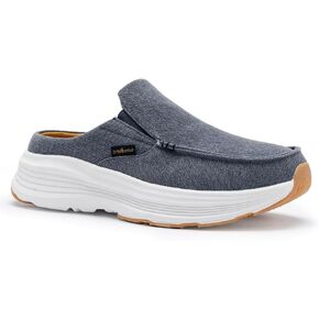 OrthoComfoot Men's Orthopedic Slip-On Loafers Walking Shoes: Casual Comfortable Arch Support Slippers for Plantar Fasciitis, Soft Canvas Orthotic Shoes for Foot and Heel Pain Relief in Kuwait