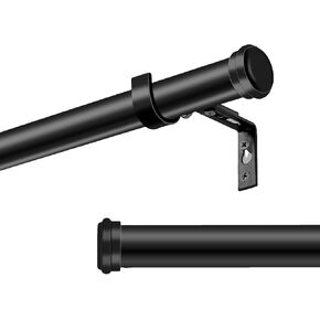 Adjustable Gold Curtain Rod Set, 1-Inch Diameter, Heavy-Duty, Easy Installation - Curtain Rods for Windows 72 to 144 Inches(Gold,30-144")