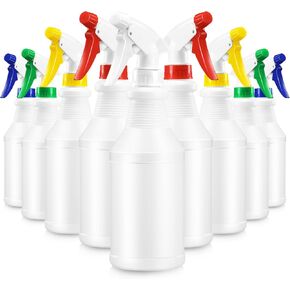 meekoo 10 قطع زجاجات رذاذ بلاستيكية سعة 16 أونصة مع فوهة قابلة للتعديل، زجاجات رذاذ فارغة قابلة لإعادة الملء لحلول التنظيف، سقي النباتات، تدريب الحيوانات، الحمام أو المطبخ، تجاري وسكني in Kuwait