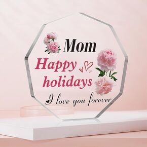 Butterfly Acrylic Block Gifts for Mom, Mother's Day Gift Present from Son and Daughter, Engraved Puzzle Piece Birthday Christmas Ideas Presents, Cool Gifts for Mothers Under 10 Dollars, Style 2