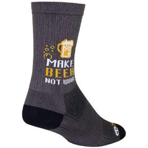 SockGuy SGX 6in Beer Not War Performance Cycling/Running Socks (BeerNotWar