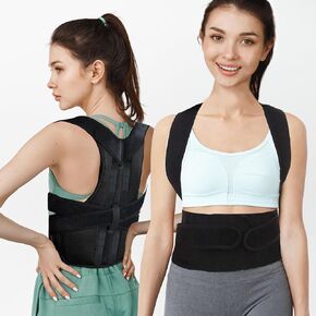 Back Brace Posture Corrector for Women and Men, Full Back Support Straps Straightener, Hunchback Improve Posture-Shoulder, Lumbar and Upper Lower Back Pain Relief (L)