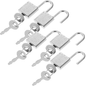 Vaguelly 5 Sets Box Treasure Chest Lock Mini Locks with Keys Padlock Notebook Keys Small Lock Key Toys Small Locks with Keys Reusable Kids Toys Mini Toys Jewelry Box Antique Plastic Child