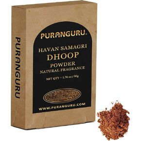 Havan Dhoop Powder | 50g/1.76 oz | Spiritual Cleansing Natural Wellness | Meditative Fragrance | Protection Drawing Incense | Aromatic Dry Herbs for Aromatherapy | Havan Samagri