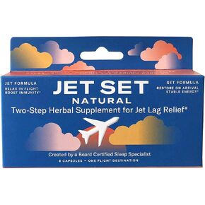 | Sleep Specialist Created | Two Step Jet Lag Relief | Relax in Flight, Energize on Arrival | Vegan | Travel Must Have | Flight & Travel Essential for Jet Lag Relief